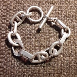 Hermes Mens Silver Bracelet